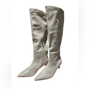 Journee Collection White Knee-High Boots